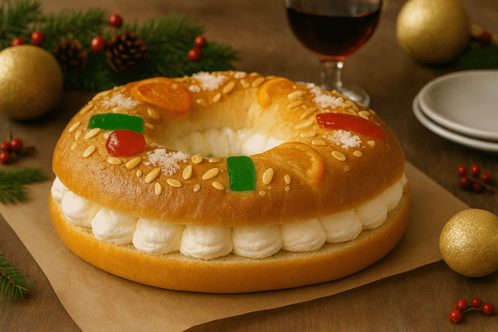 Gastronomía navideña en España y Portugal: roscón de reyes