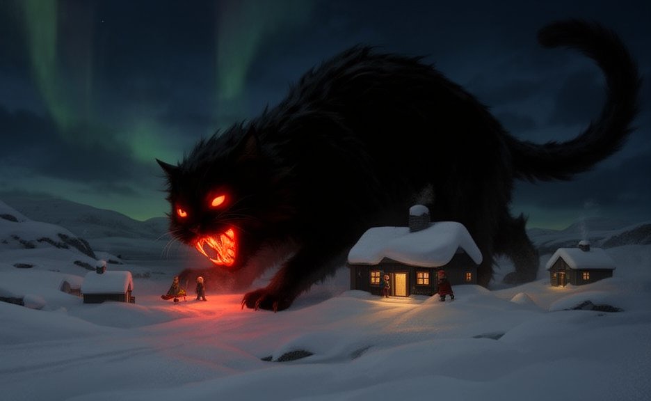 Representación del gato navideño islandés