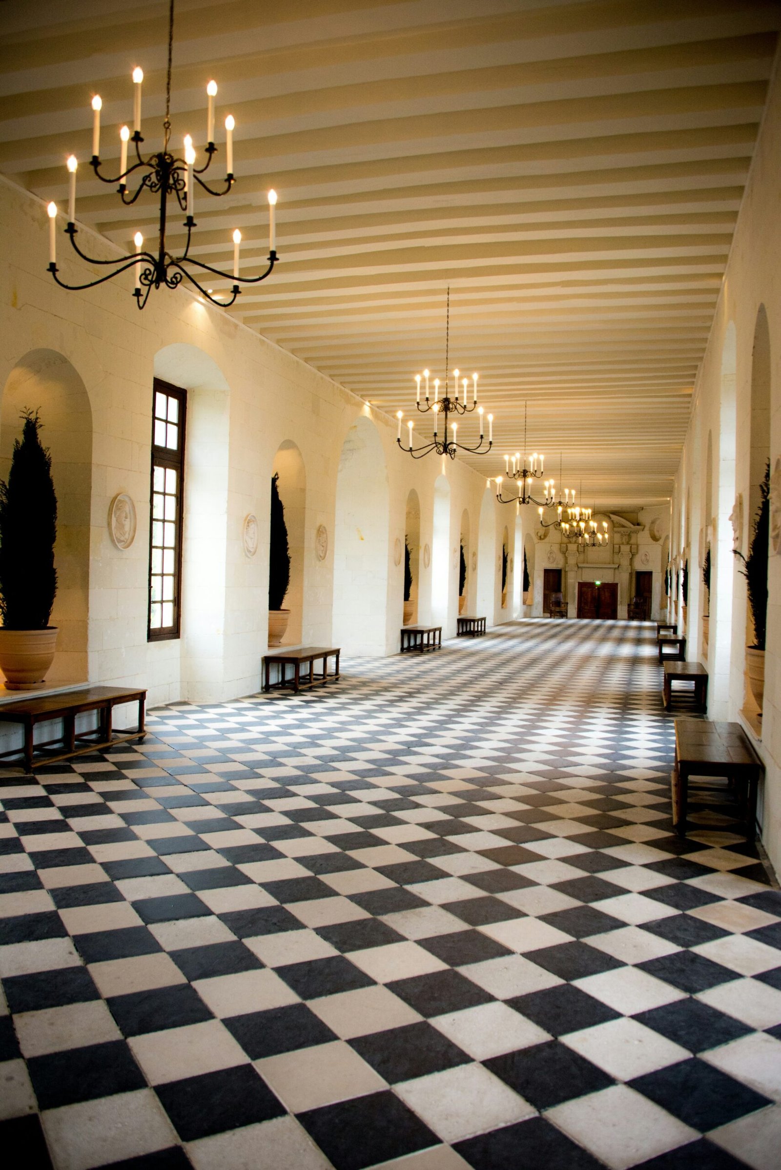 Interior de la galería sobre el Cher, Chenonceau