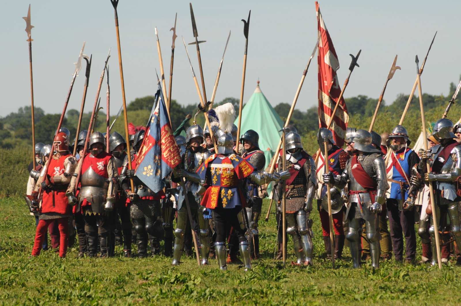 Recreación histórica durante el Tewkesbury Medieval Festival