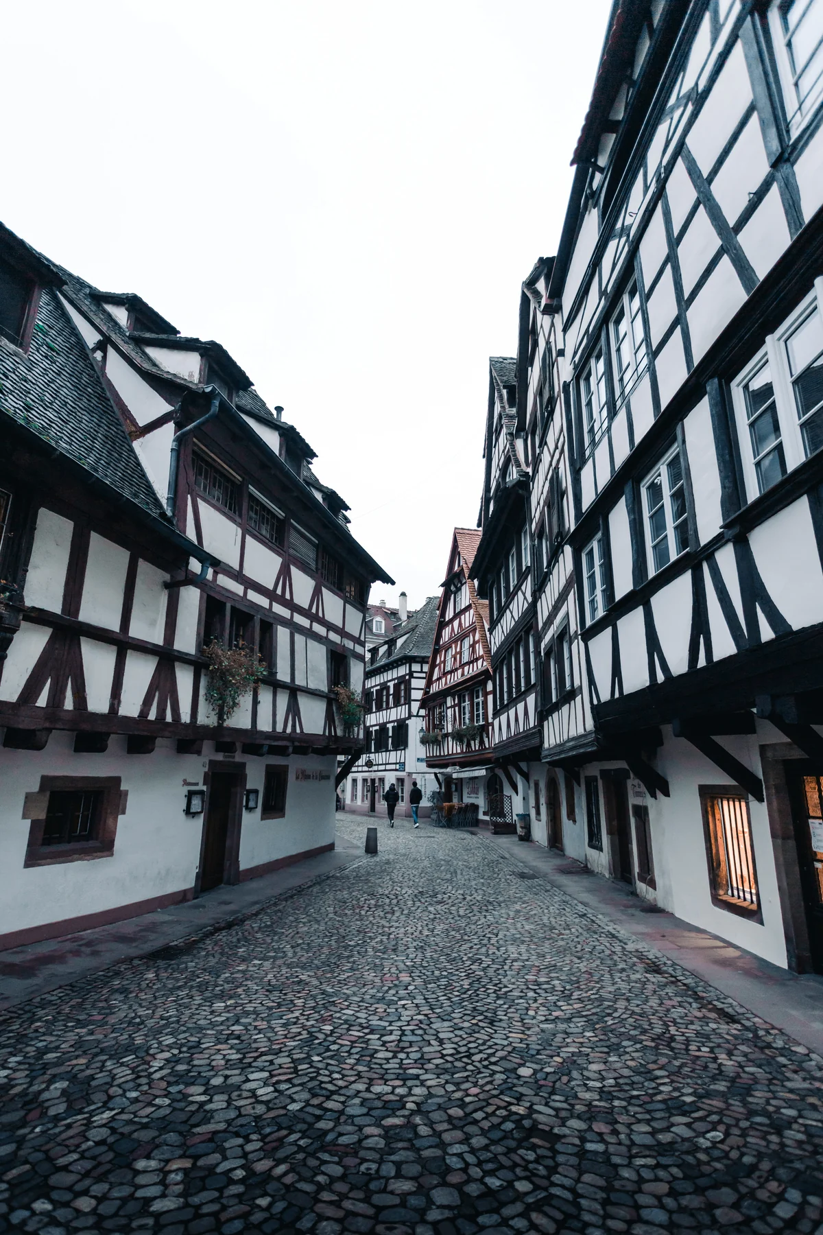 Casas de Petite France en Estrasburgo durante el invierno